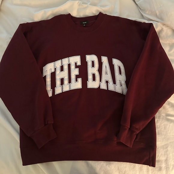 The Bar Women's Deep Red maroon Sweatshirt medium - Picture 3 of 3